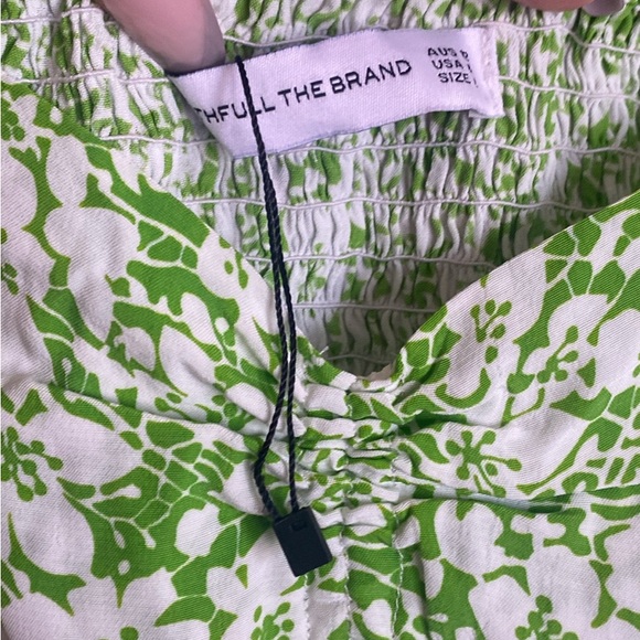 Faithfull the Brand “Juniper” Green and White Floral Midi Dress - Picture 6 of 6